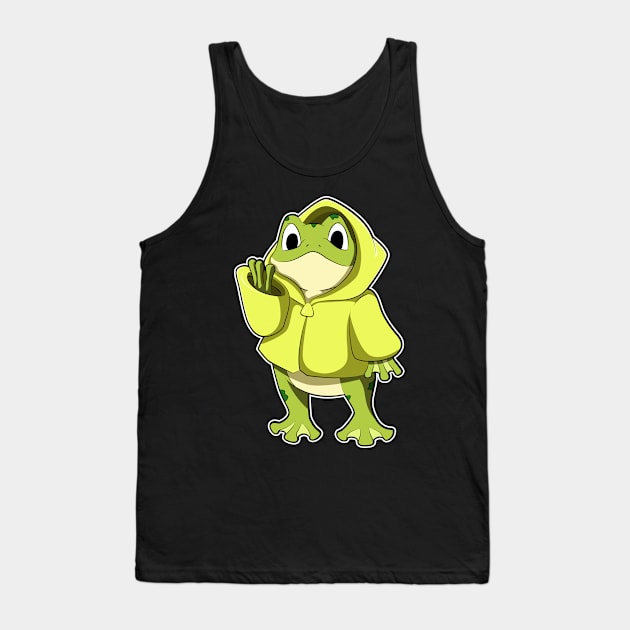 Frog with Raincoat Tank Top by Markus Schnabel